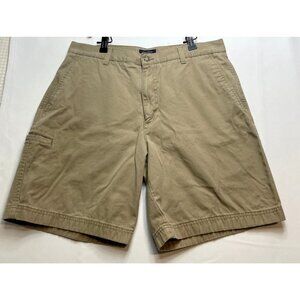 Dockers flat front relaxed fit chino shorts mens 32 x 9 utility beige tan brown